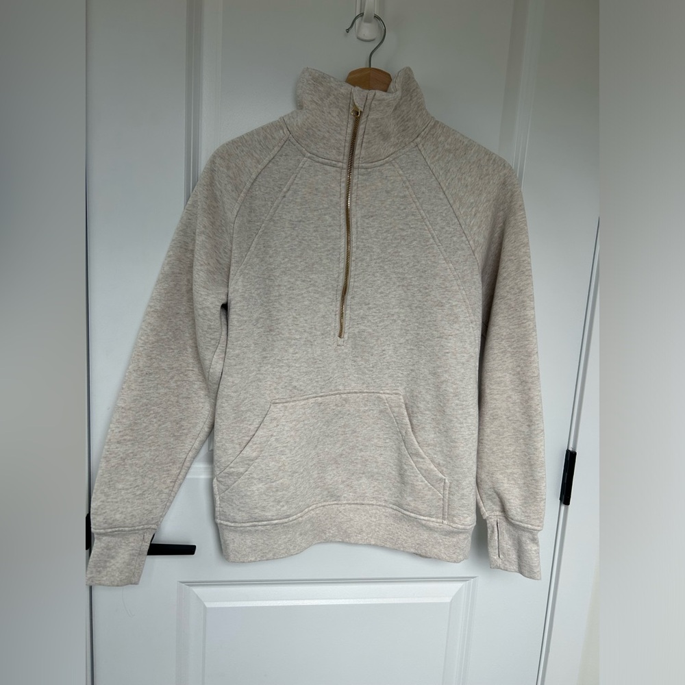 Danskin Women’s Cream Half-Zip Sweater